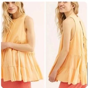 Free People Right On Time Tunic in Light Orange